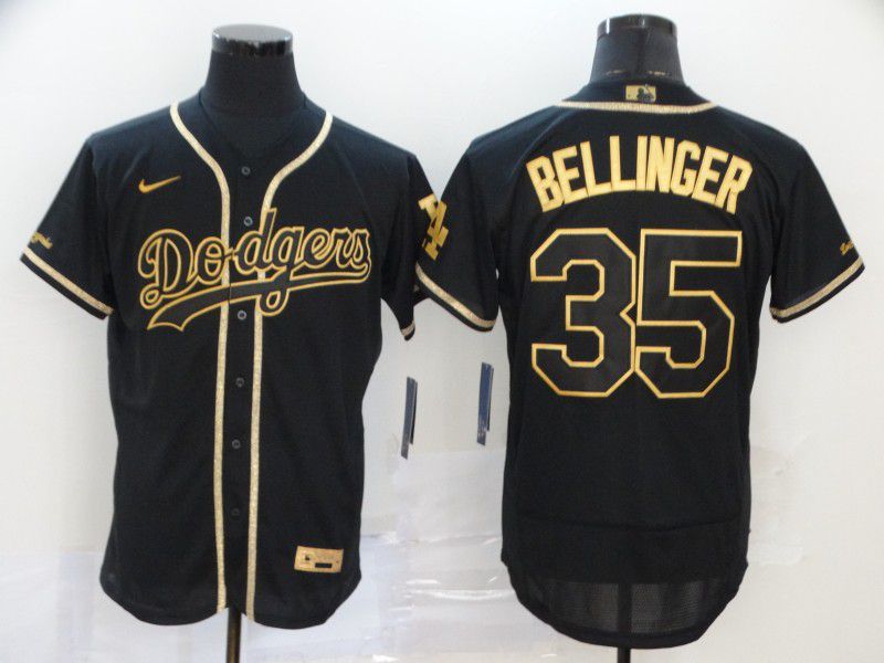 Men Los Angeles Dodgers #35 Bellinger Black Nike Elite MLB Jerseys->new york yankees->MLB Jersey